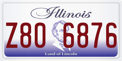IL license plate Z806876