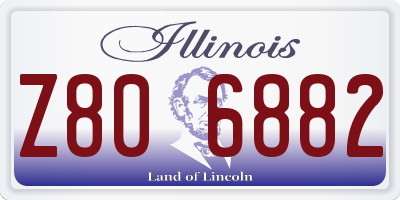 IL license plate Z806882