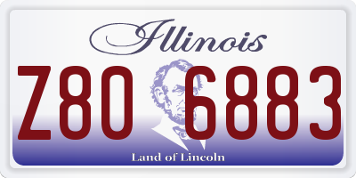 IL license plate Z806883