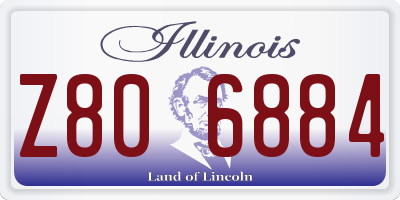 IL license plate Z806884