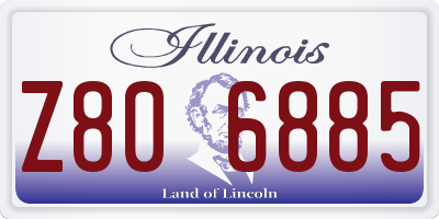 IL license plate Z806885