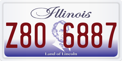IL license plate Z806887