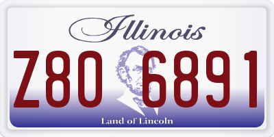 IL license plate Z806891