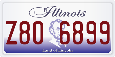 IL license plate Z806899