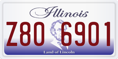IL license plate Z806901