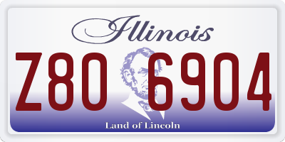 IL license plate Z806904