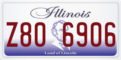 IL license plate Z806906