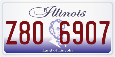 IL license plate Z806907