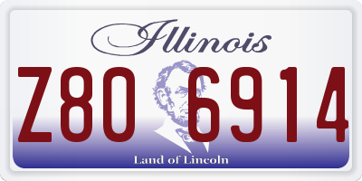 IL license plate Z806914