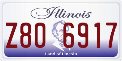 IL license plate Z806917