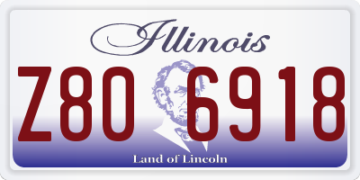 IL license plate Z806918