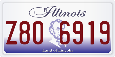 IL license plate Z806919