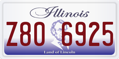 IL license plate Z806925