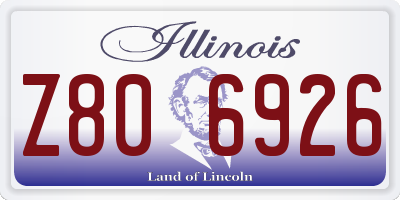 IL license plate Z806926