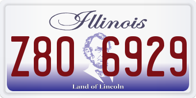 IL license plate Z806929