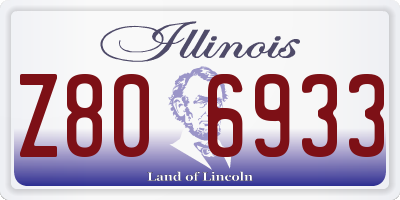 IL license plate Z806933