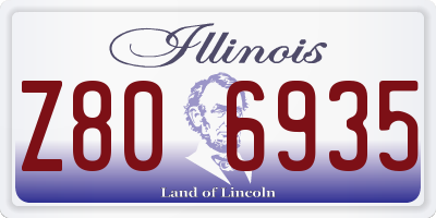 IL license plate Z806935