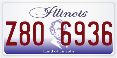 IL license plate Z806936