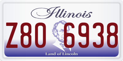 IL license plate Z806938