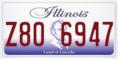 IL license plate Z806947