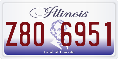 IL license plate Z806951