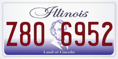 IL license plate Z806952
