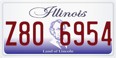 IL license plate Z806954