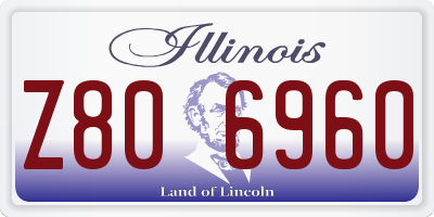 IL license plate Z806960