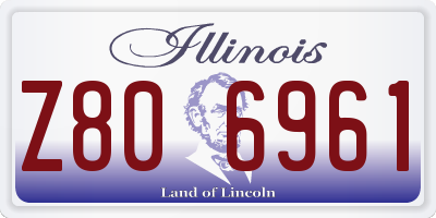 IL license plate Z806961