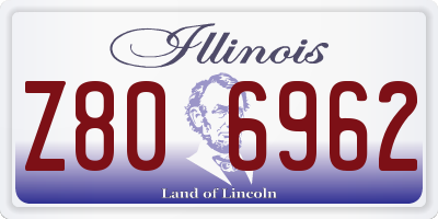 IL license plate Z806962
