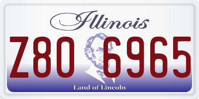 IL license plate Z806965