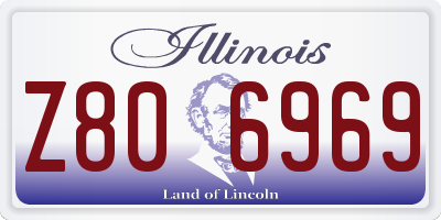 IL license plate Z806969