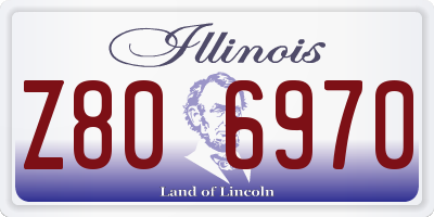 IL license plate Z806970