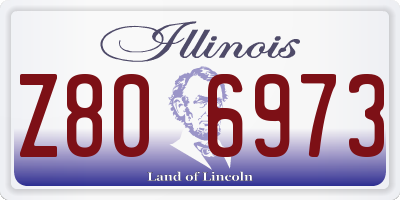 IL license plate Z806973