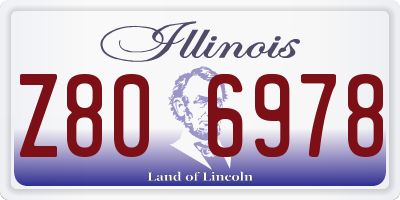 IL license plate Z806978