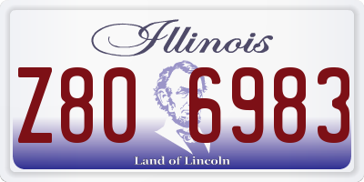 IL license plate Z806983