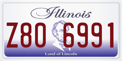 IL license plate Z806991