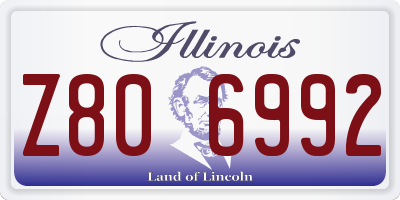 IL license plate Z806992