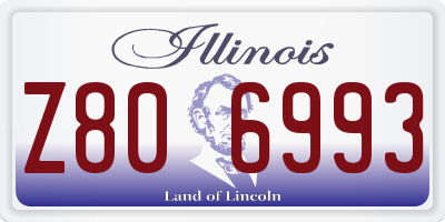 IL license plate Z806993