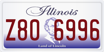 IL license plate Z806996