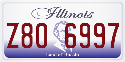 IL license plate Z806997