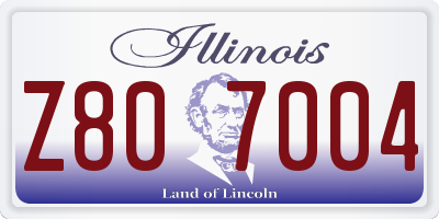 IL license plate Z807004