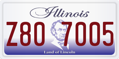 IL license plate Z807005