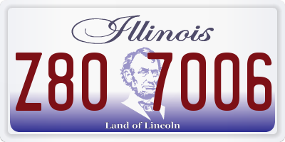 IL license plate Z807006