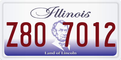 IL license plate Z807012