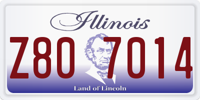 IL license plate Z807014