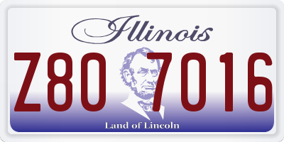 IL license plate Z807016