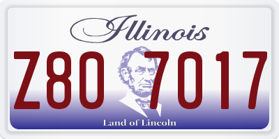 IL license plate Z807017