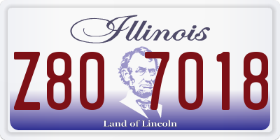 IL license plate Z807018