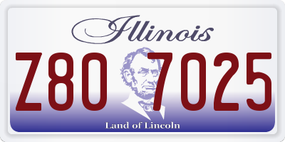 IL license plate Z807025